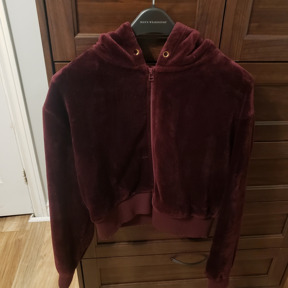 Plush Burgundy Hoodie